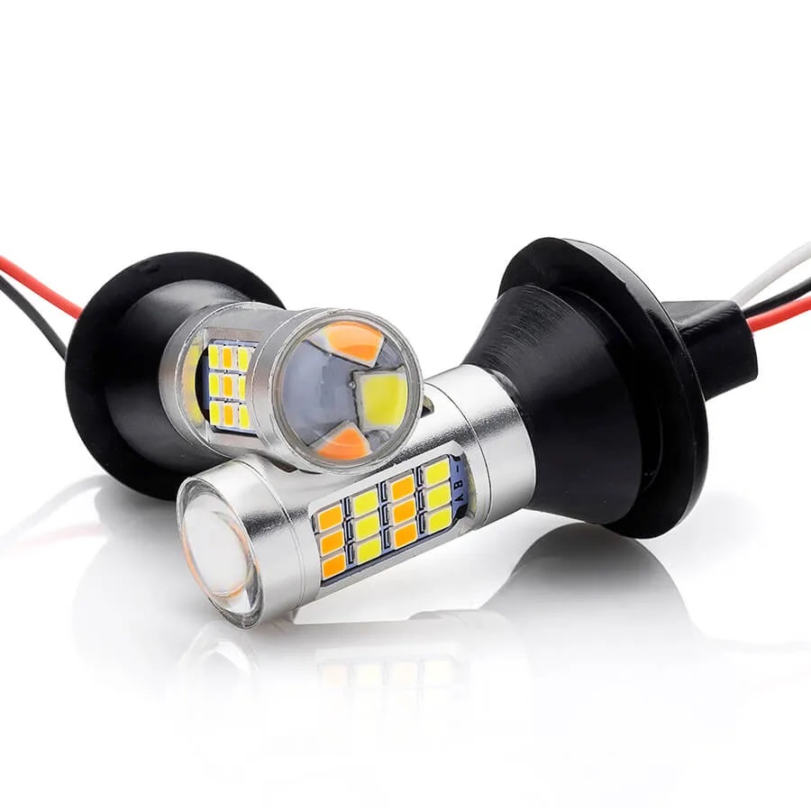 Ходовые огни в поворотники 2 в 1 цоколь 7440 WY21W 42 LED 2835 - 2 шт