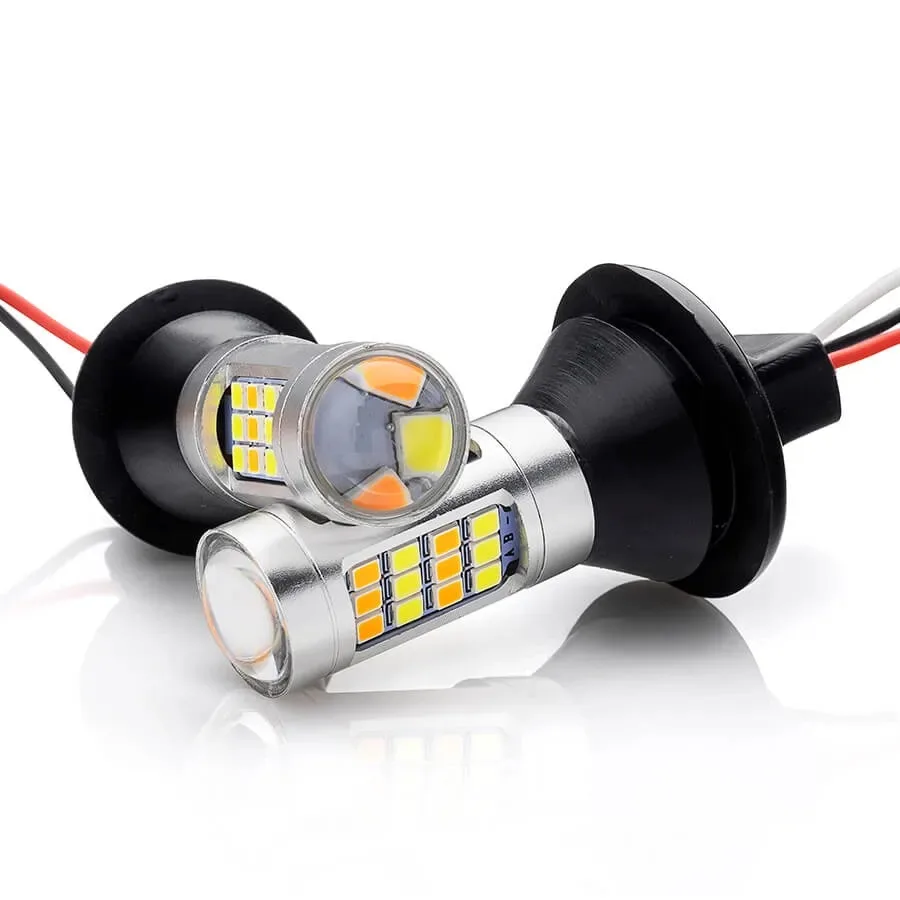 Ходовые огни в поворотники 2 в 1 цоколь 7440 WY21W 42 LED 2835 - 2 шт