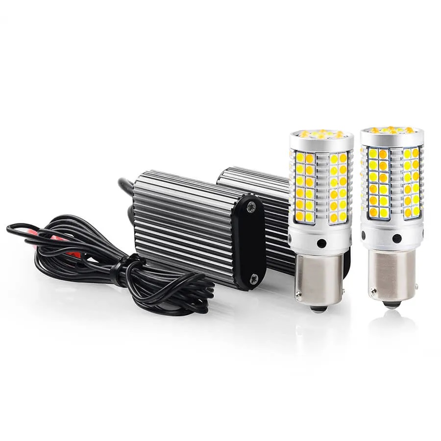 Ходовые огни в поворотники 2 в 1 ElectroKot ZR69 в штатные патроны PY21W - BAU15S 2 шт