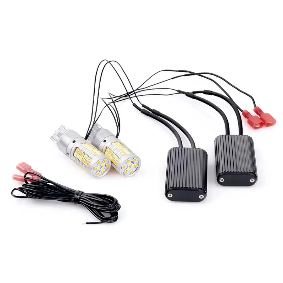 Ходовые огни в поворотники 2 в 1 ElectroKot ZR69 в штатные патроны W21W - 7440 2 шт