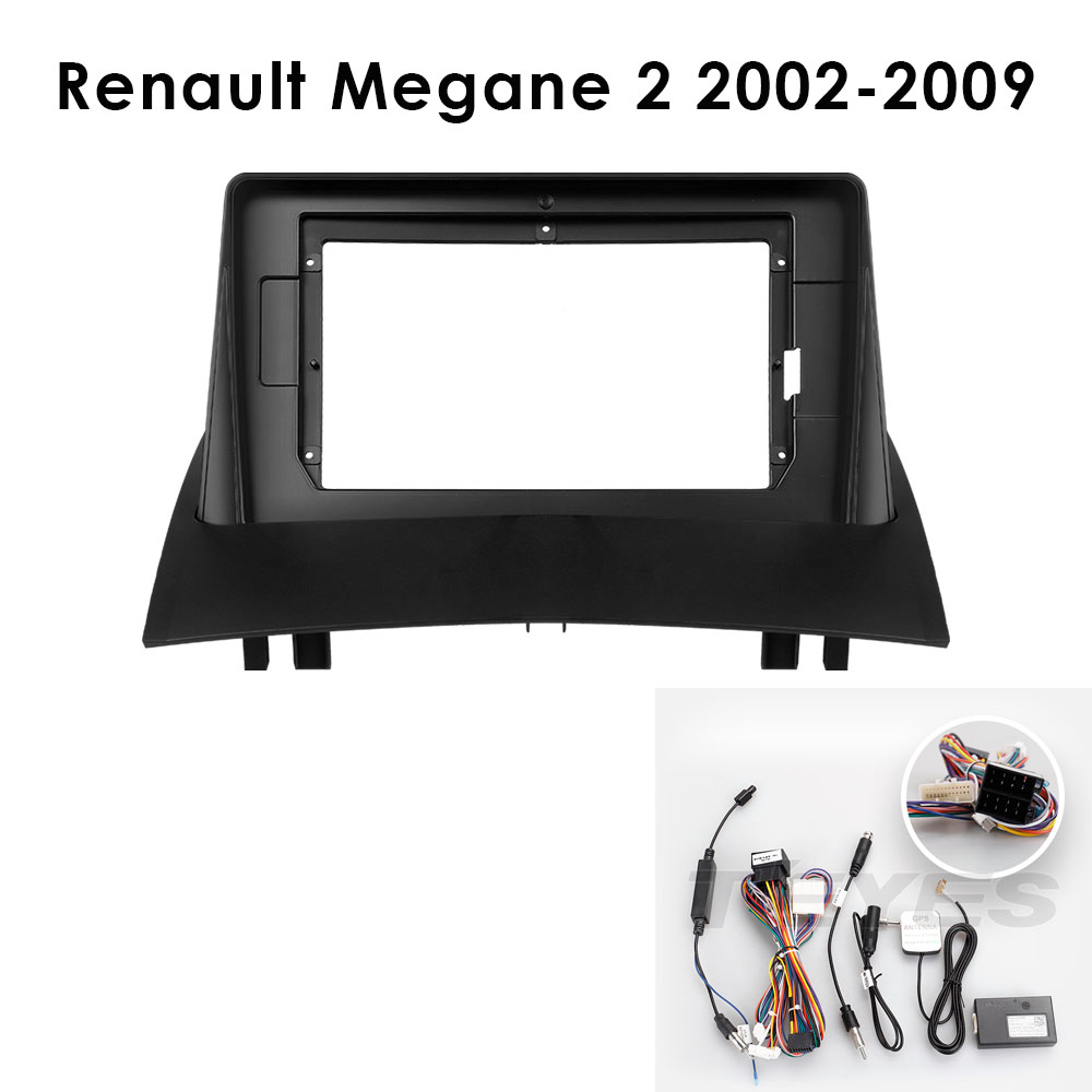 Установочный к-т для штатной а/м 9" Renault Megane 2 2002-2009 + проводка CAN