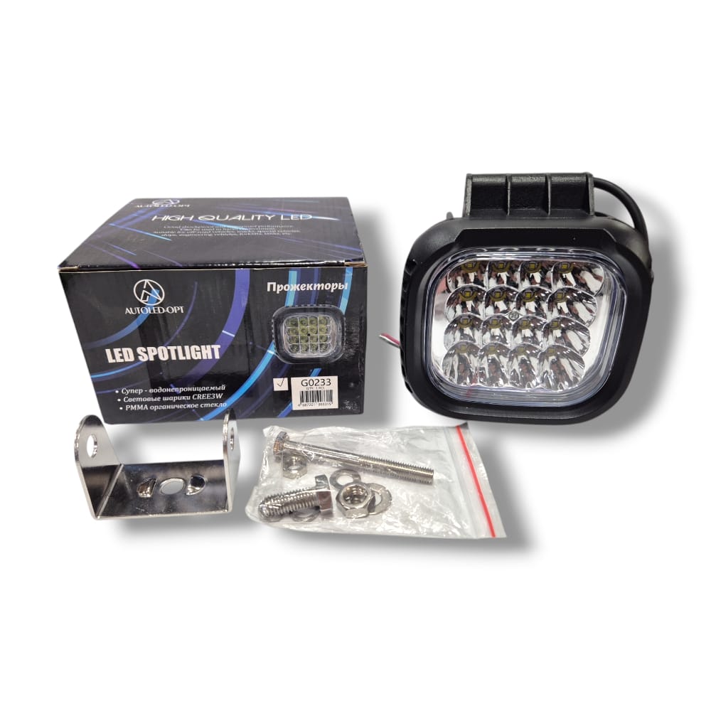 Фара рабочего света G0233 48W квадр. 10-50V к-т 2шт