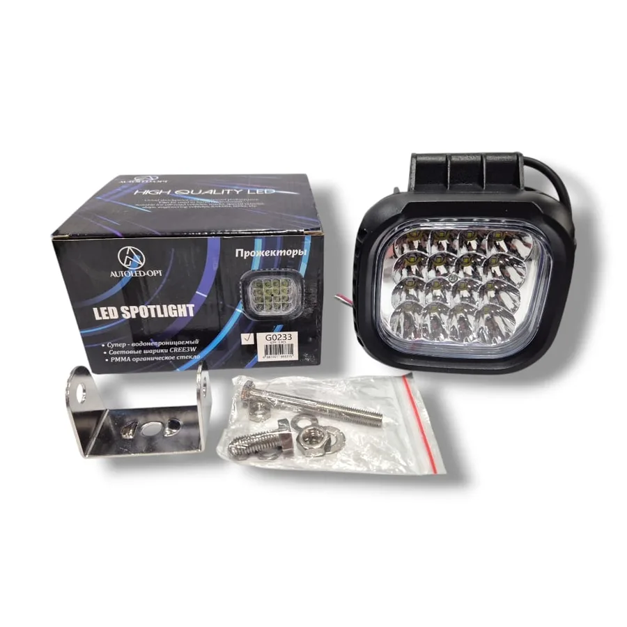 Фара рабочего света G0233 48W квадр. 10-50V к-т 2шт