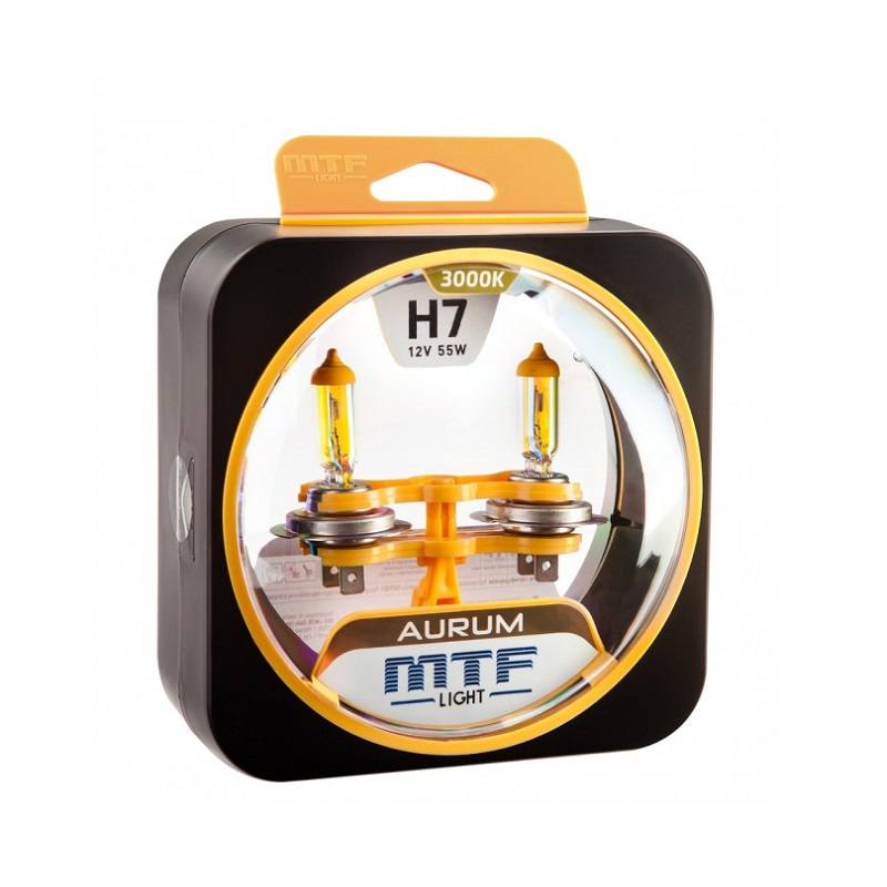 Лампа 12V MTF H7 55W Aurum (Eurobox,2шт.)