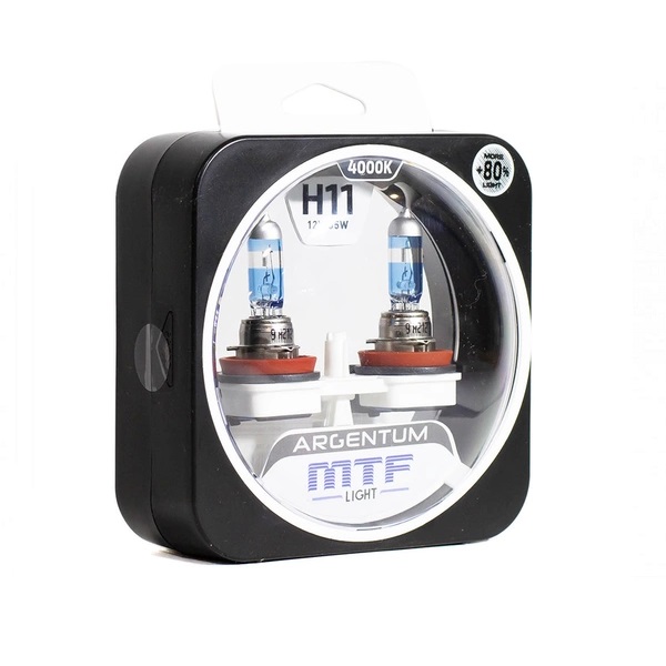 Лампа 12V MTF H11 55W Argentum+80% (Eurobox,2шт.)