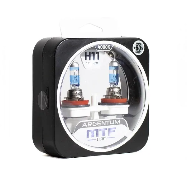 Лампа 12V MTF H11 55W Argentum+80% (Eurobox,2шт.)