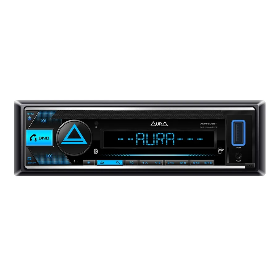 А/м AURA  AMH-605 BT 4x50Bт RGB Подсветка, 3RCA