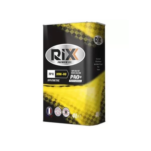 Масло моторн. RIXX TP X 10W-40 A3/B4 PAO+AN 4 л синт.