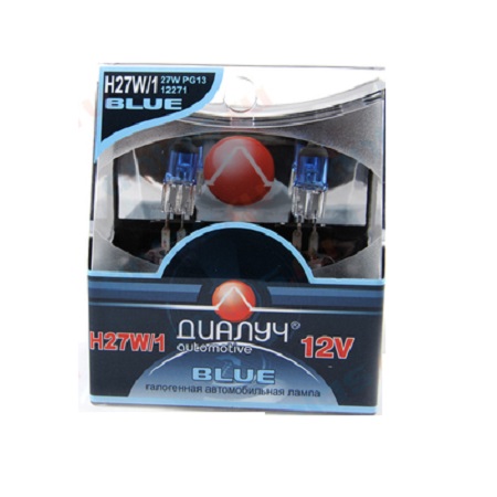 Лампа 12V Диал-Луч H27W/1 55W BLUE DUO (Eurobox,2шт.) 2189