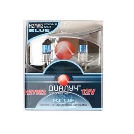 Лампа 12V Диал-Луч H27W/2 55W BLUE DUO (Eurobox,2шт.) 2190