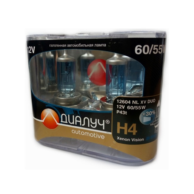 Лампа 12V Диал-Луч H4 60/55W NL XV (Eurobox,2шт.) 1001