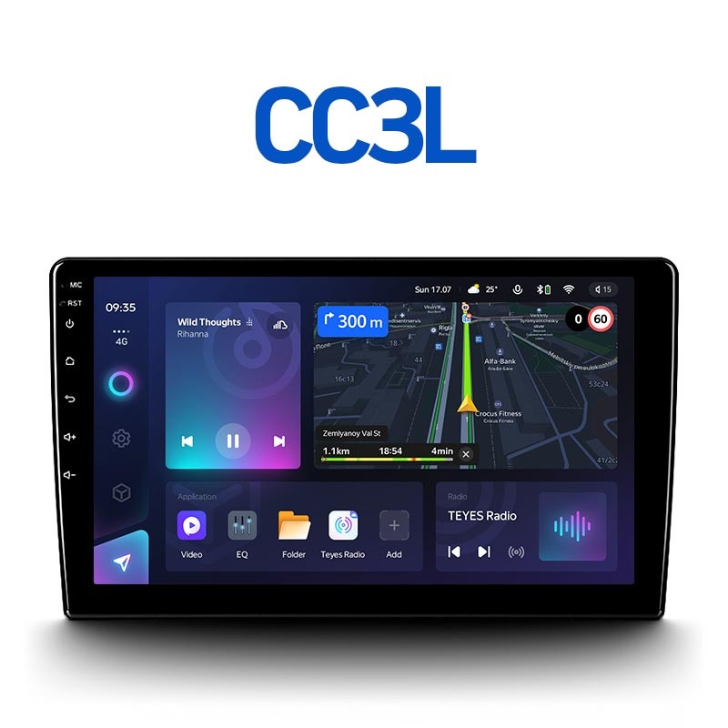 Автомагнитола TEYES CC3L (ANDROID 10) 10", 8-ядер. 4GB-ОЗУ, 32GB, 4G