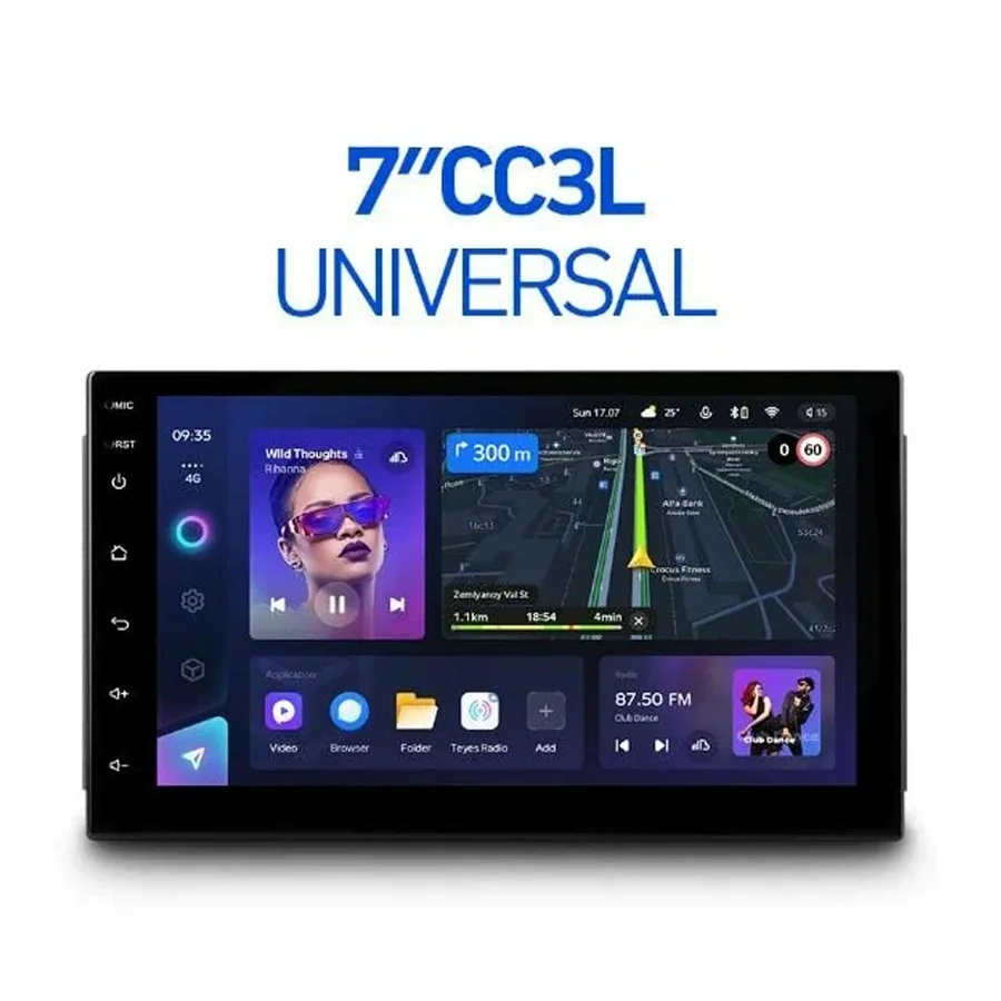 Автомагнитола TEYES CC3L (ANDROID 10) 7-дюймов", 8-ядер. 4GB-ОЗУ, 32GB, 4G