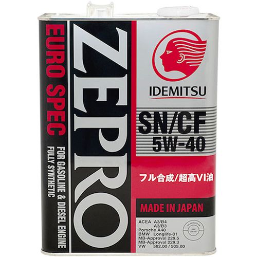 Масло моторное IDEMITSU ZEPRO EURO SPEC SN/CF 5w40 4л.