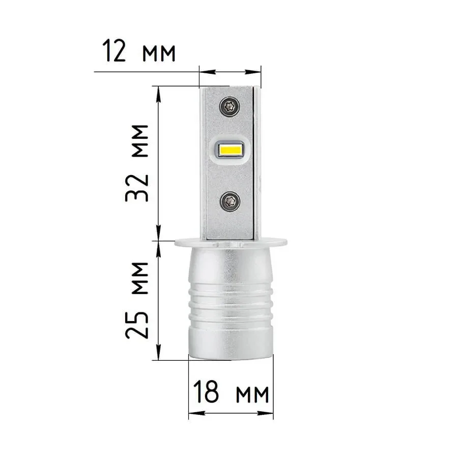 Светодиодные LED лампы ElectroKot Atomic 12V H3 PRO CSP 6000K к-т 2шт