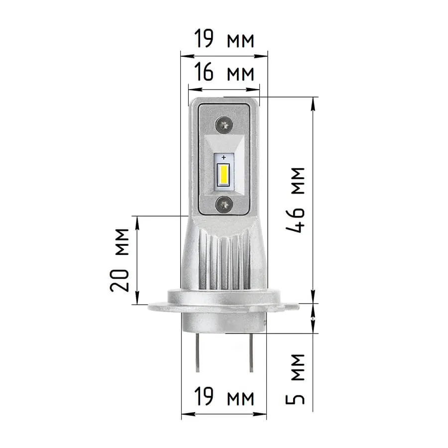 Светодиодные LED лампы ElectroKot Atomic 12-24V H7 PRO CSP 3000K к-т 2шт