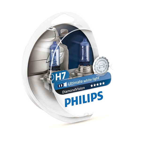 Лампа 12V Philips H7 55W Dimond Vision комплект (2шт) 1910