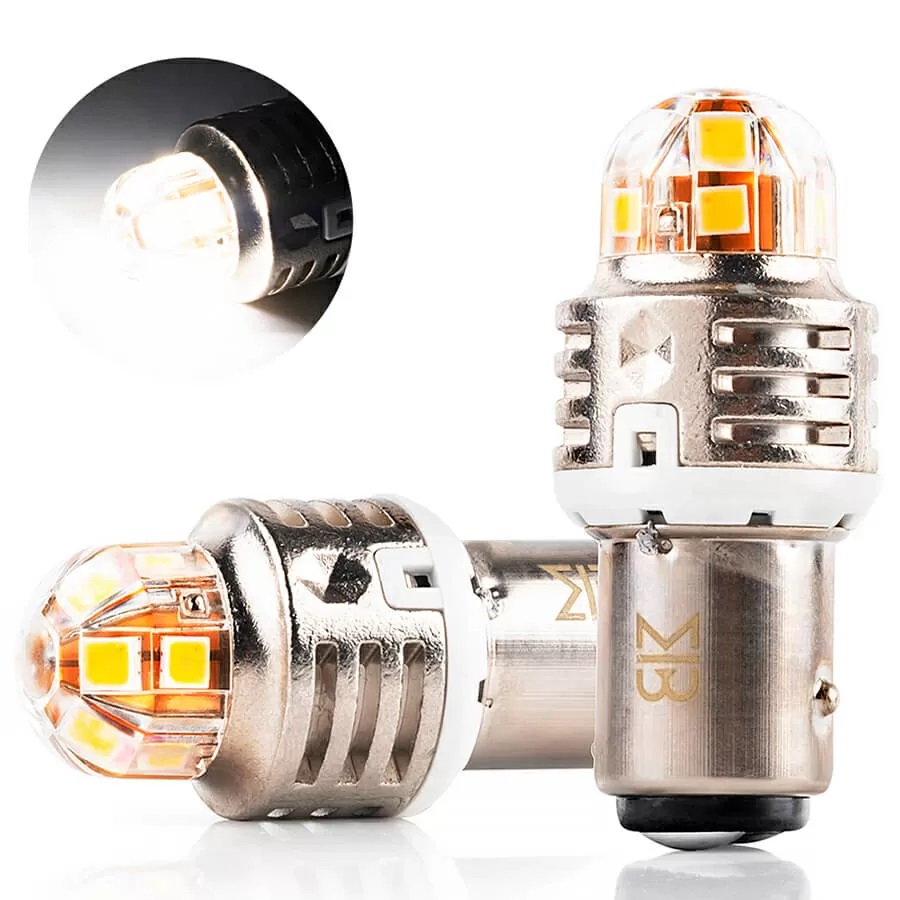 Лампа диодная ElectroKot T-серия 10-50V BAY15D P21/5W 5000K белый свет к-т 2шт