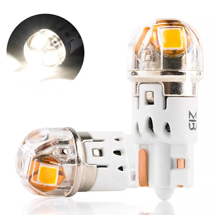 Лампа диодная ElectroKot T-серия 10-50V T10 W5W 5000K белый свет к-т 2шт