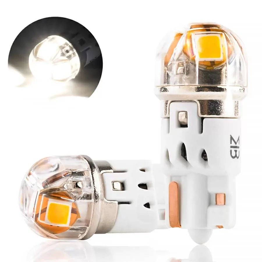 Лампа диодная ElectroKot T-серия 10-50V T10 W5W 5000K белый свет к-т 2шт