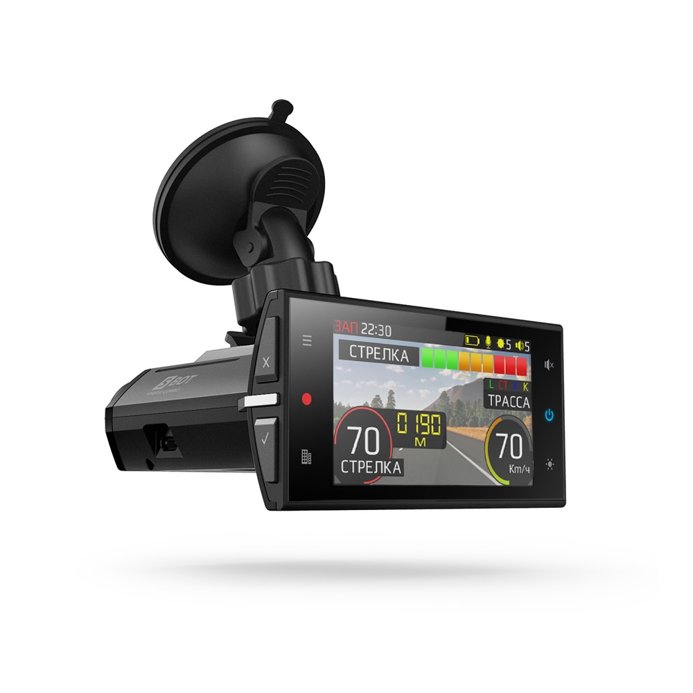 Антирад+Видеорег. SilverStone F1 HYBRID S-BOT FullHD GPS