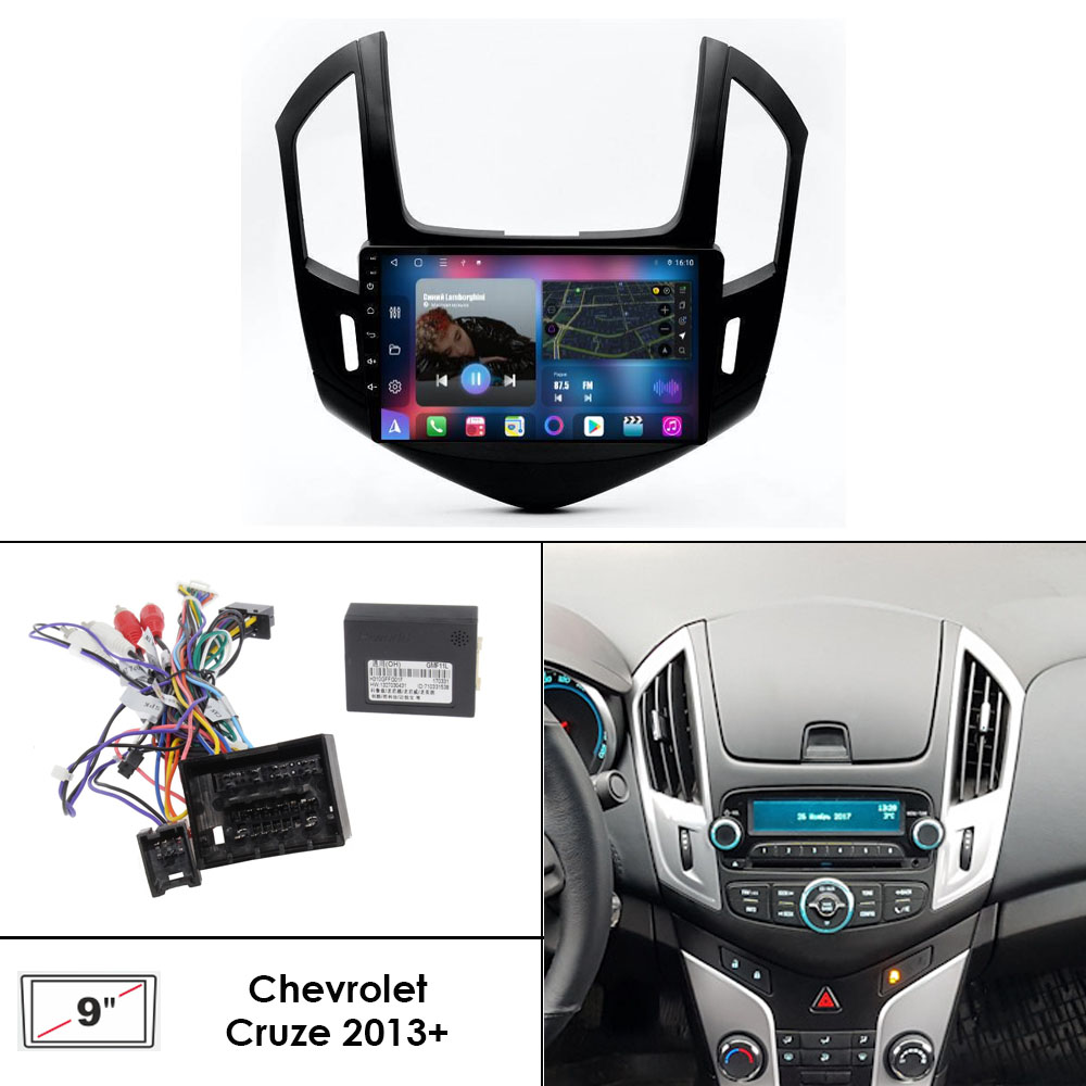 Установочный к-т для штатной а/м 9" Chevrolet Cruze J308 2013 - 2015 +  проводка