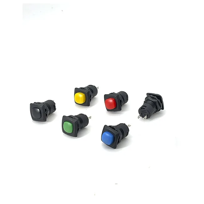 Кнопка с фиксацией 12V 1,5A (2c) красн/син/зел/желт DS-226