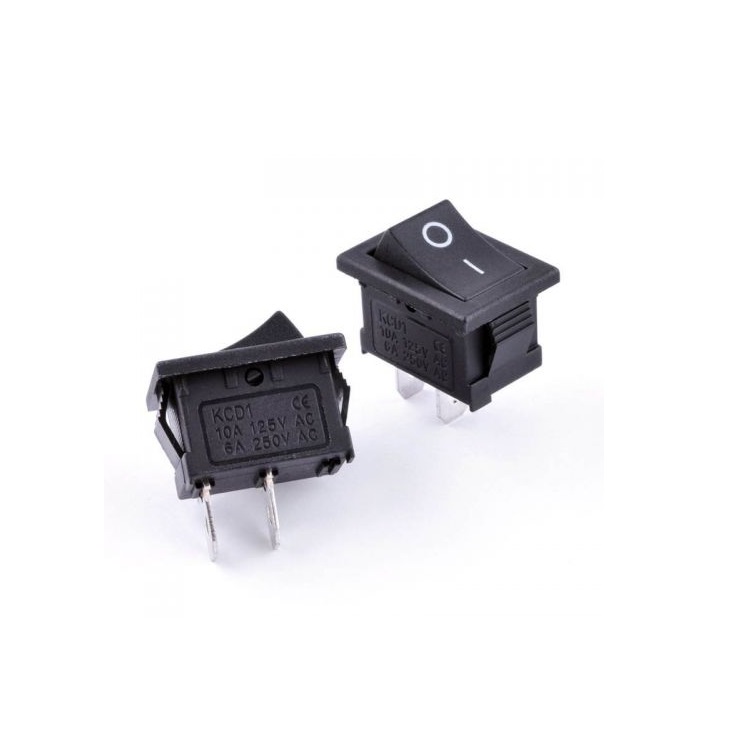 Кнопка-клавиша 250V 6A (2c)  красн/черн SC768