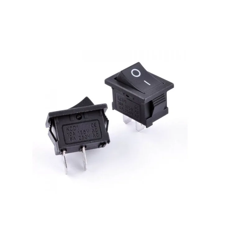Кнопка-клавиша 250V 6A (2c)  красн/черн SC768