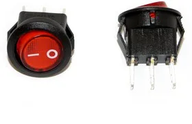 Кнопка тумблер SMRS-102 Mini красн.