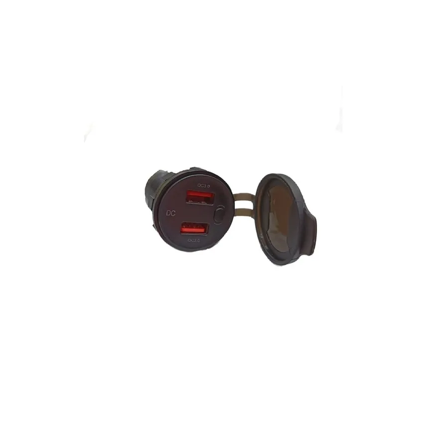 АЗУ врезное ун-ое CarLIVE 2USB PD30 W12/24V QC3.0+вольтметр S862