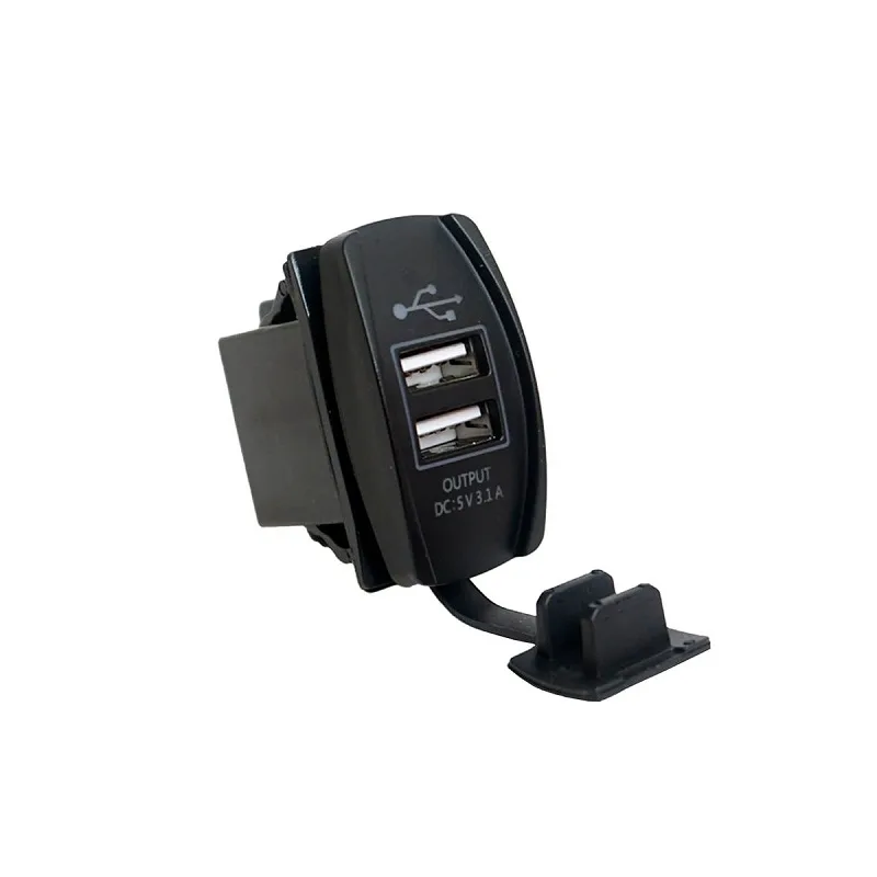 АЗУ врезное ун-ое CARLIVE USB+Type-C 12-24V QC3.0 30W+вольтметр S868