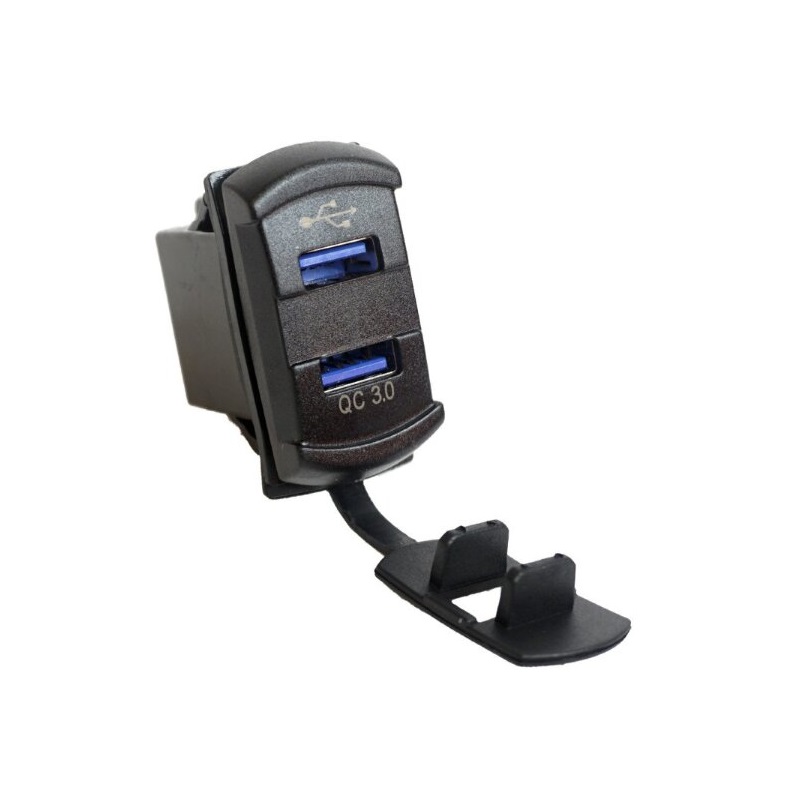 АЗУ врезное ун-ое CARLIVE 2USB 12-24V QC3.0 30W+вольтметр S869