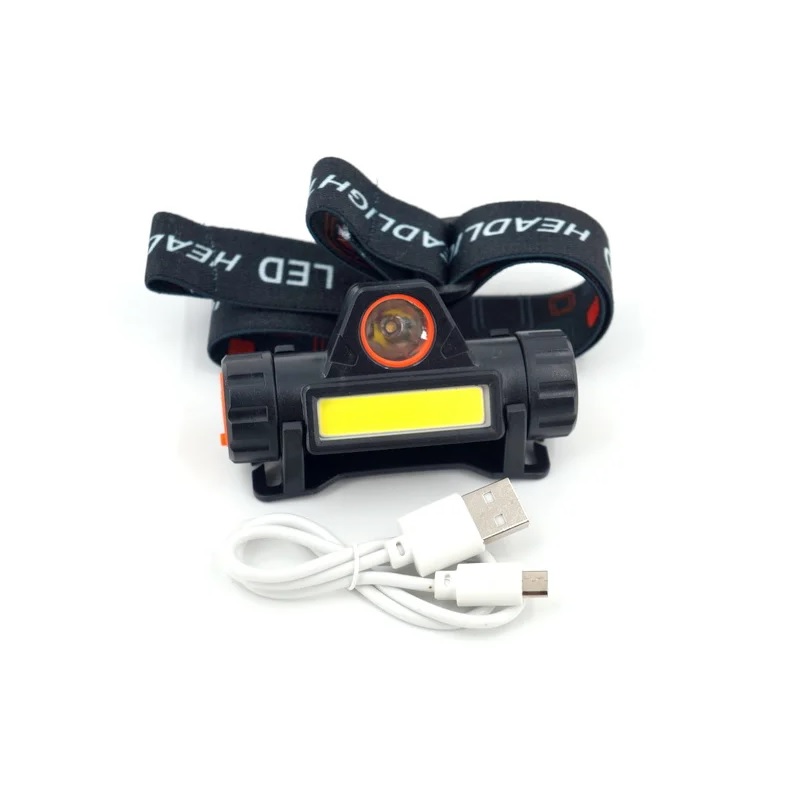 Фонарик налобный HT-679/1807 (зарядка через microUSB)