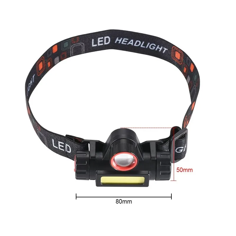 Фонарик налобный HT-679/1807 (зарядка через microUSB)