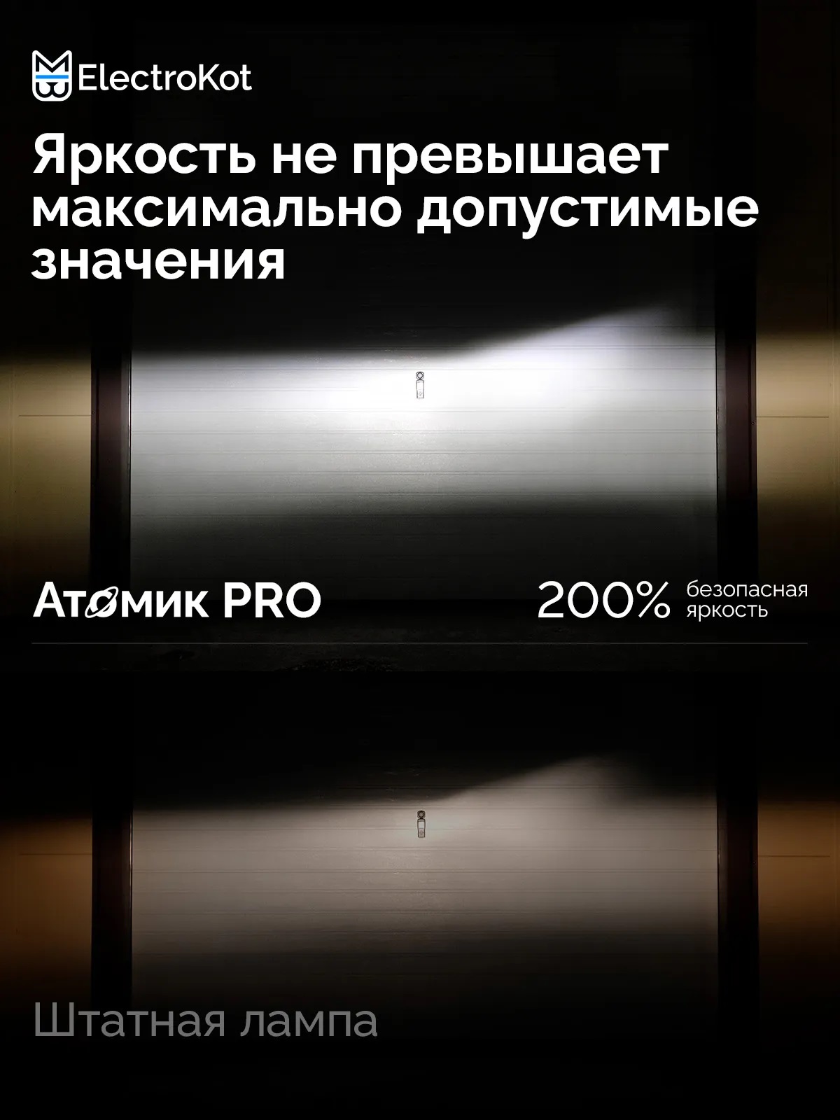 Светодиодные LED лампы ЭлектроКот Атомик PRO gen 2 12-24V H7 6000K к-т 2шт