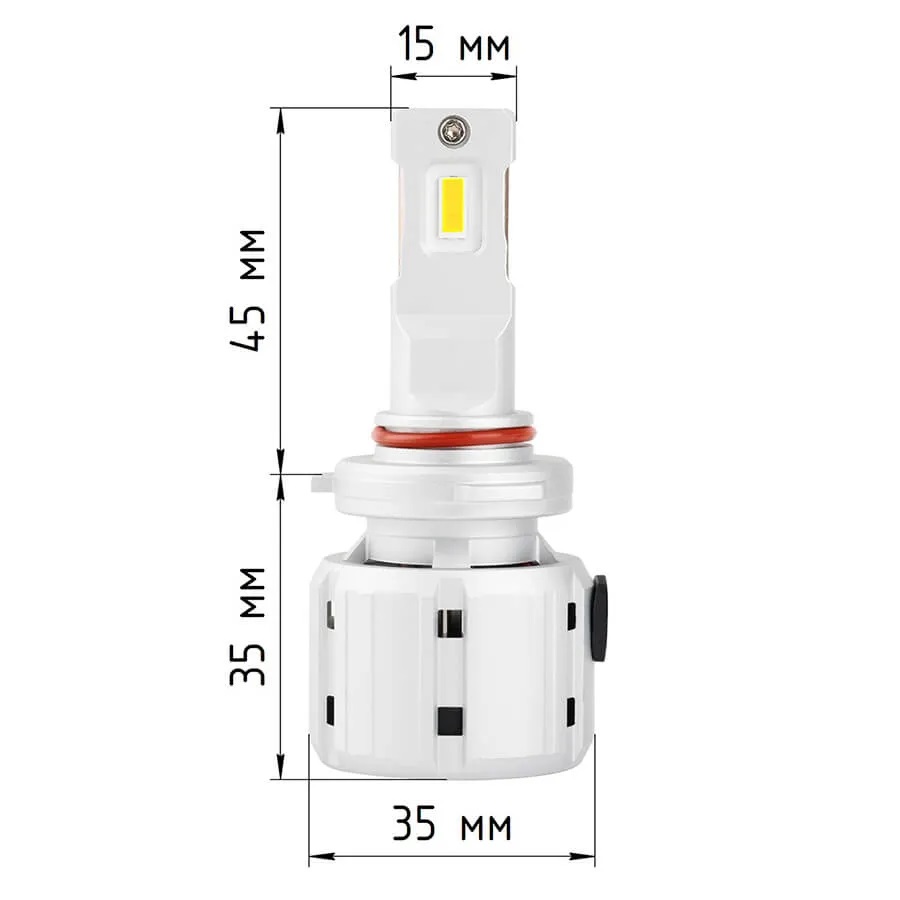 Светодиодные LED лампы ElectroKot UltraLED 12-24V HB3 6000K, 12000Lm к-т 2шт