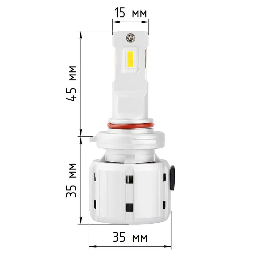 Светодиодные LED лампы ElectroKot UltraLED 12-24V HB3 6000K, 12000Lm к-т 2шт