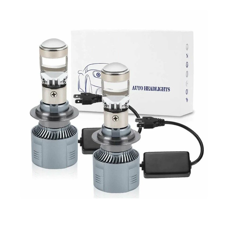 Лампа диодная A80-H7 12-24V 45W 5000K (мини линза) к-т 2шт