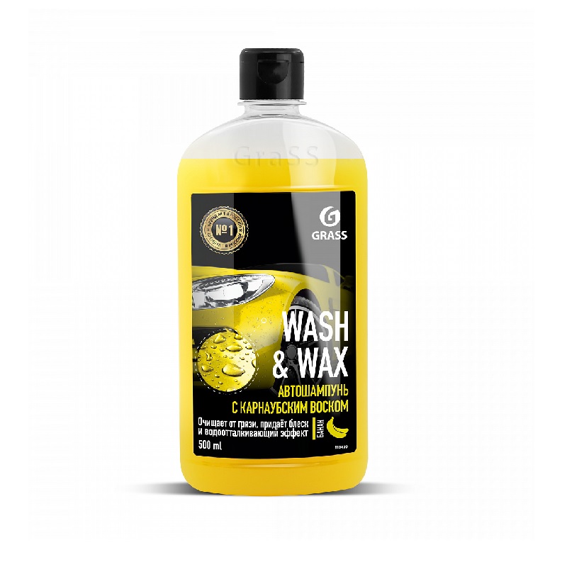 GraSS Автошампунь с карнаубским воском Wash & Wax (флакон 500мл) 110409