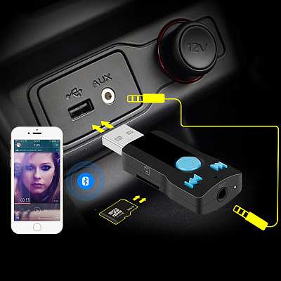 Bluetooth ресивер BT-390/620 с AUX (питание через USB)
