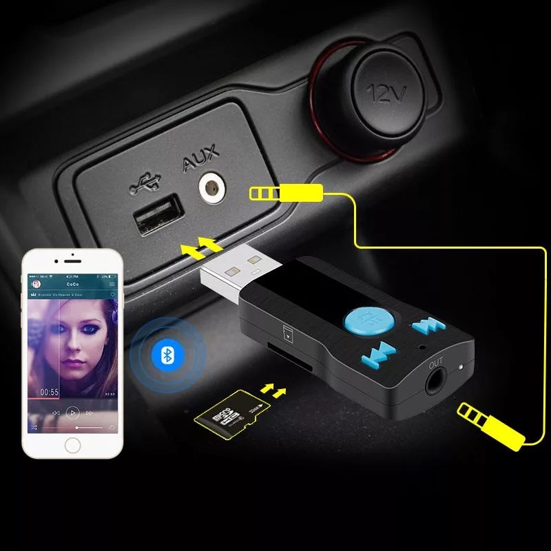 Bluetooth ресивер BT-390/620 с AUX (питание через USB)