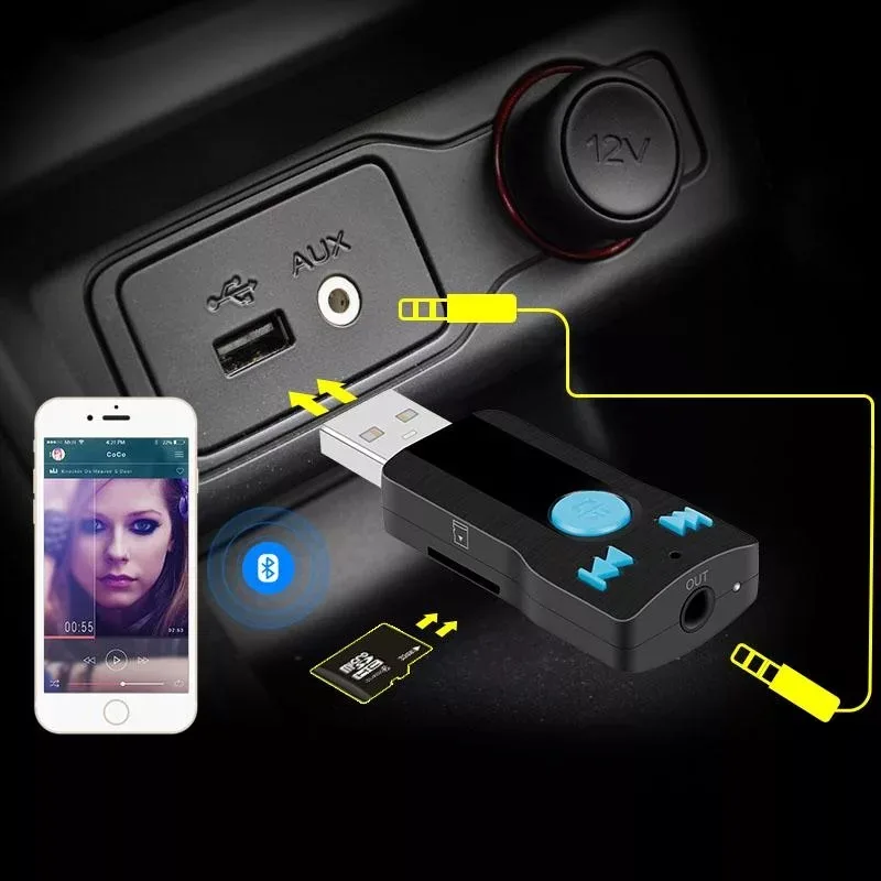 Bluetooth ресивер BT-390/620 с AUX (питание через USB)