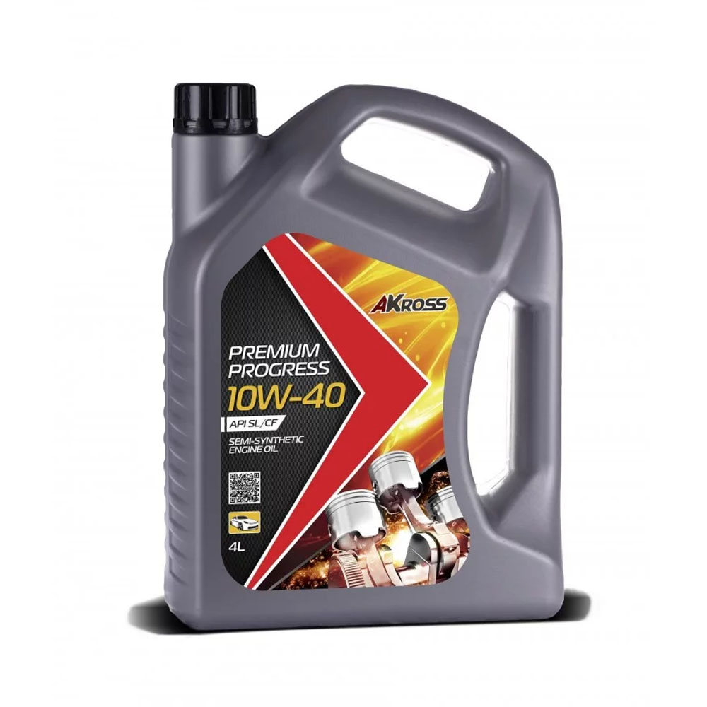 Масло моторн. AKross PREMIUM PROGRESS 10W-40 SL/CF 4 л п/синт.