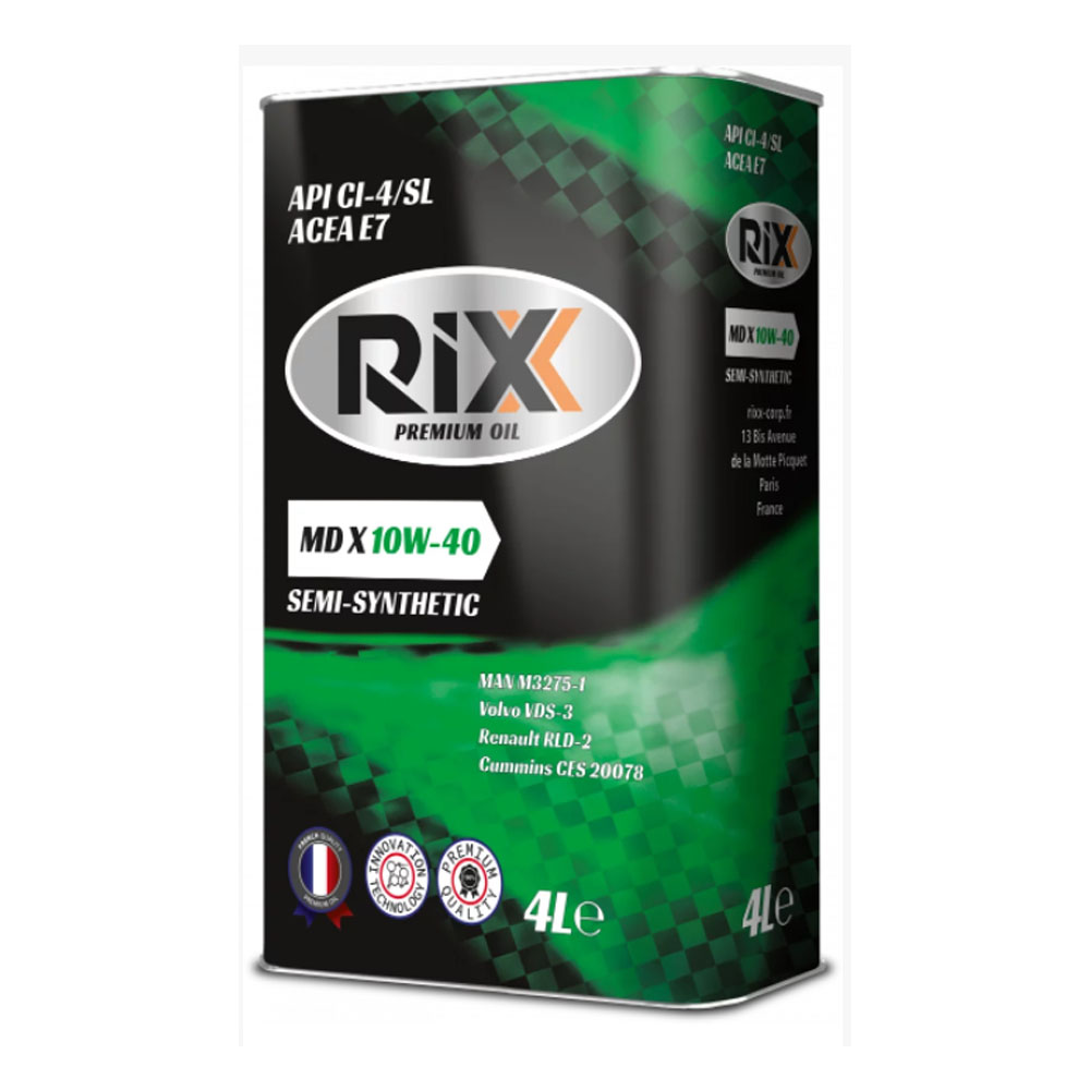 Масло моторн. RIXX MD X 10W-40 CI-4/SL 4 л п/синт.