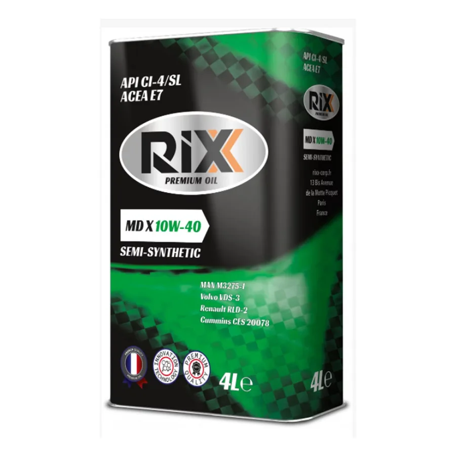 Масло моторн. RIXX MD X 10W-40 CI-4/SL 4 л п/синт.