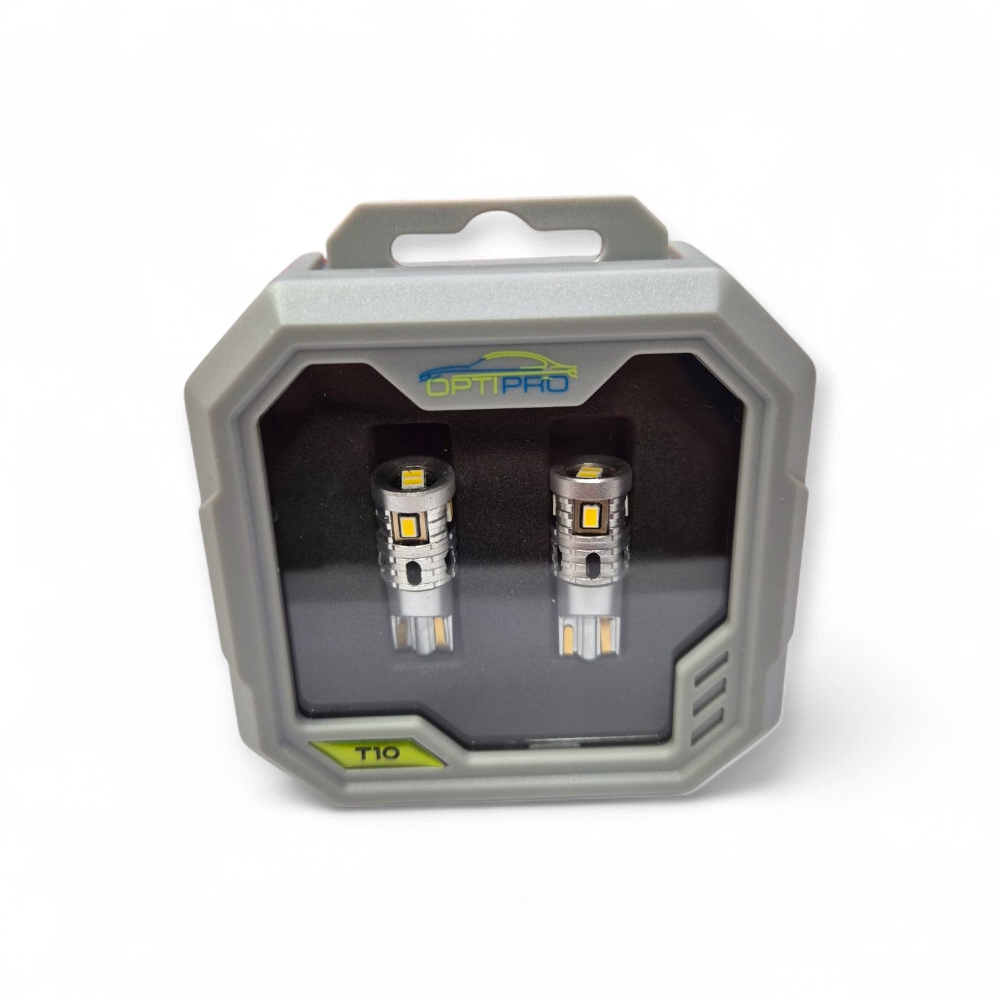 Лампа диодная 12V W5W б/ц T10-3020-2W OPTIPRO GQH-5019 WHITE 2шт.