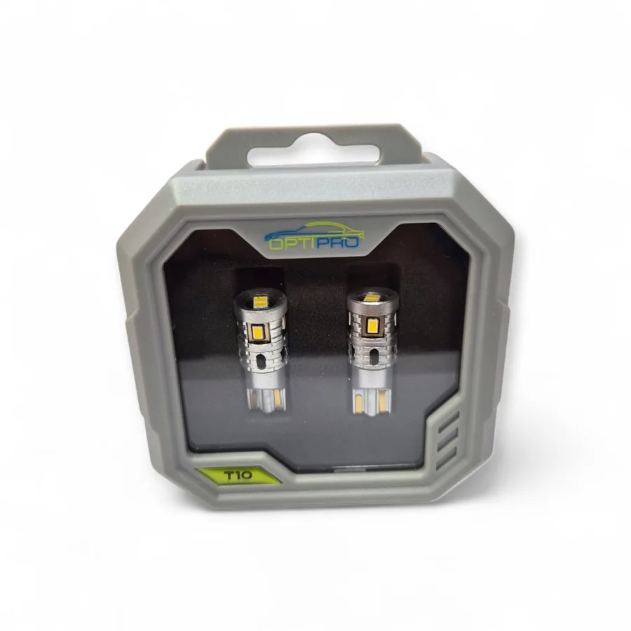 Лампа диодная 12V W5W б/ц T10-3020-2W OPTIPRO GQH-5019 WHITE 2шт.