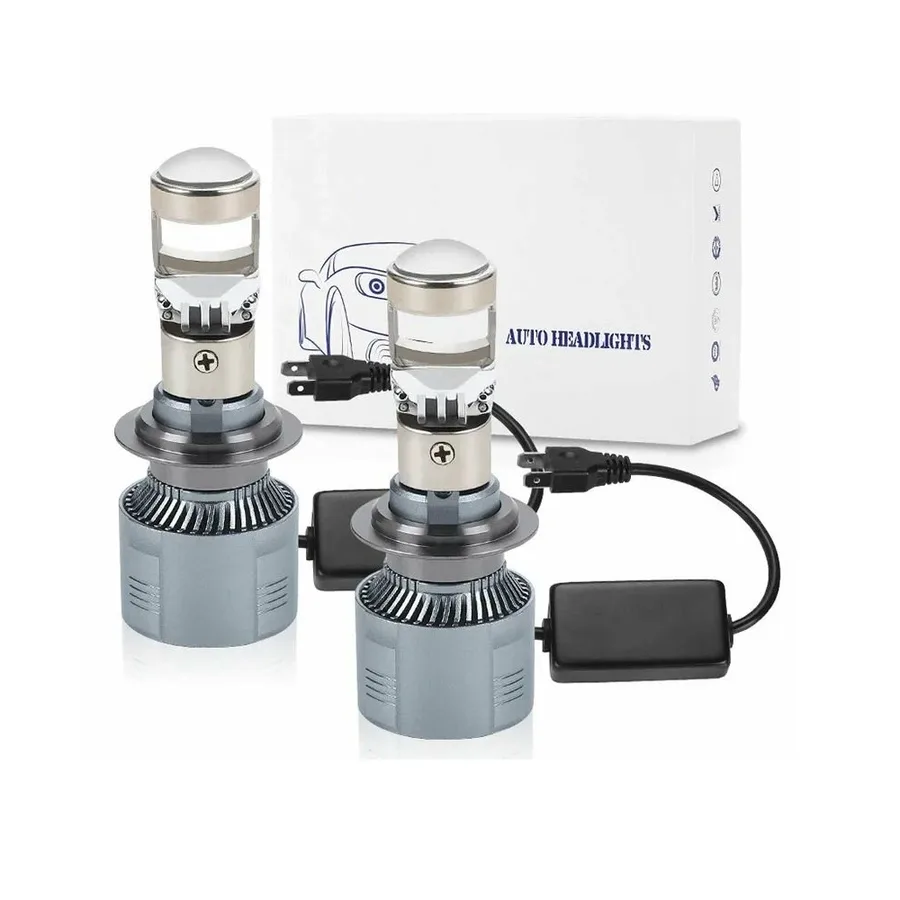 Лампа диодная A8-H7 12V 12-24V 30W 5000K (мини линза) к-т 2шт