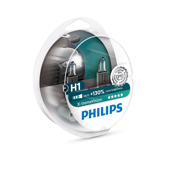 Лампа 12V Philips H1 55W +130% X-TREME BOX